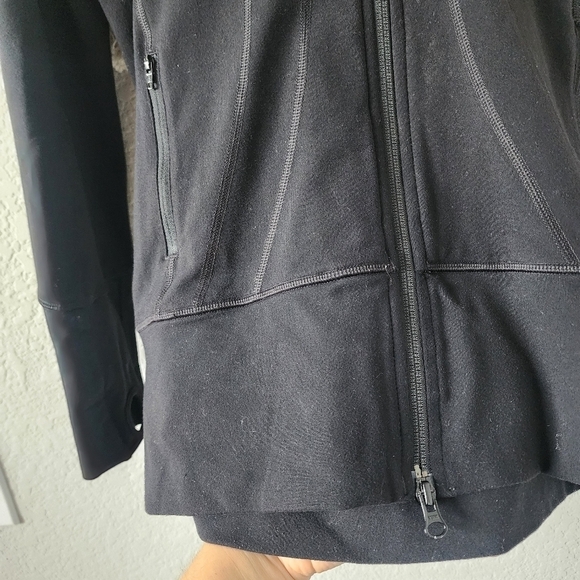 Lululemon In Stride Black Longline Cowl Neck Zip Jacket Luon Casual Yoga Gym 6 - Picture 12 of 14